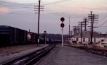 Signal at the end of passenger platform north of the station